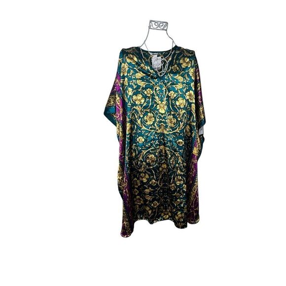 NEW WITH TAGS VINTAGE 90's boho WINLAR kaftan long maxi dress casual one size fi - Picture 1 of 14